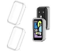 2 fundas de diamantes brillantes para Honor Band 11 Pro | Carcasa rígida de policarbonato para parachoques de teléfono inteligente para mujeres y niñas