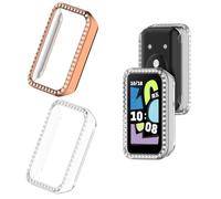 2 fundas de diamantes brillantes para Honor Band 11 Pro | Carcasa rígida de policarbonato para parachoques de teléfono inteligente para mujeres y niñas
