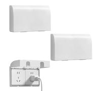 2 fundas de enchufe del Reino Unido (doble), seguridad e impermeable, cubierta de enchufe eléctrico de seguridad infantil, evita manipulaciones y accidentes, cubierta de enchufe eléctrico para el