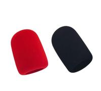 2 fundas de espuma de esponja para micrófono, resistentes al viento, para JBL PartyBox Encore Encore2, fundas protectoras de espuma duraderas y suaves (rojo + negro)
