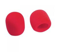 2 fundas de espuma para micrófono, color rojo
