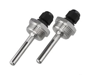 2 fundas de inmersión de acero inoxidable 304 con rosca G3/4, resistentes a la intemperie para sensores de temperatura, adecuadas para paneles solares, tanques de agua, cocina (8 x 50 mm)