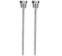 2 fundas de inmersión de acero inoxidable 304 con tornillo de bloqueo, rosca G1/2 pulgadas, diámetro máximo del sensor de 6 mm, para protección de sonda en tanques de agua, paneles solares y (8 x 200)