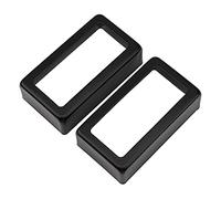 2 fundas de pastillas Humbucker de latón abierto Yootones para accesorios de piezas de guitarra eléctrica (negro)