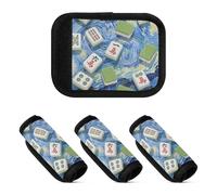 2 fundas de poliéster para asa de equipaje, para bolsa, mochila, equipaje, Mahjong Starry Night Art, one sizex4
