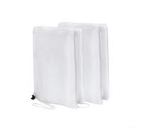 2 fundas de red para plantas, cordón con cremallera, malla de polietileno que protege verduras, frutas, flores, color blanco, malla 60, transpirable, luz solar, lluvia, cuatro tamaños para (120 x 150