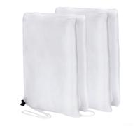 2 fundas de red para plantas, cordón con cremallera, malla de polietileno que protege verduras, frutas, flores, color blanco, malla 60, transpirable, luz solar, lluvia, cuatro tamaños para (80 x 120