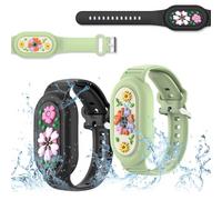 2 fundas de silicona impermeable para Samsung Galaxy SmartTag 2 2023, IP53 protección anti pérdida GPS seguimiento cuerpo completo lindo animación ajustable (negro+verde)