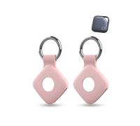 2 fundas de silicona para UGREEN FineTrack Anti-Loss Tracker, daunke Full Protection Cover (adecuado para personas mayores, mascotas, mochila, equipaje, niños, llaves) resistente a los arañazos, rosa