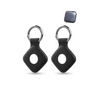 2 fundas de silicona para UGREEN FineTrack Anti-Loss Tracker, daunke Full Protection Cover (adecuado para personas mayores, mascotas, mochila, equipaje, niños, llaves) resistente a los arañazos, negro
