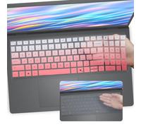 2 fundas de teclado para Dell 16 Plus DB16250 DB16251 DB16255, Dell 15 Laptop DC15250 DC15255, Dell 16 Laptop DC16250 DC16251 e Inspiron 16 5640 5645 Series Teclado SkinOPink+Transparente