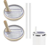 2 fundas de vaso a prueba de fugas, tapa de repuesto a prueba de polvo para taza de 40 onzas con tapa de popote de repuesto para accesorios de taza Stanley (A)