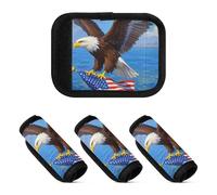 2 fundas elásticas para asa de equipaje para maleta, Impresión artística de la bandera soberana del cielo, one sizex4