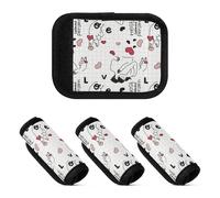 2 fundas elásticas para asa de equipaje para viajes, Doodle Love Heart, one sizex4