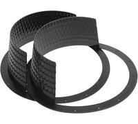 2 fundas impermeables para altavoces de coche de 8 pulgadas con deflectores de altavoces de puerta automática a prueba de polvo para protección de audio automotriz y marco decorativo, diseño de