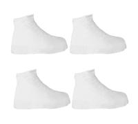 2 fundas impermeables para zapatos de lluvia, para bicicleta, para lluvia, para la lluvia, para la lluvia, para la mayoría de tamaños de zapatos (blanco)