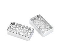 2 fundas ligeras para pastilla de guitarra con patrón de flores, de latón, para guitarra eléctrica, pieza de repuesto para guitarra eléctrica, diseño de flores, cubierta de pastilla Humbucker para