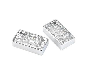 2 fundas ligeras para pastilla de guitarra, diseño de flores, de latón, pieza de repuesto eléctrica, patrón de flor, bajo, humbucker, pieza de instrumento, decoración de guitarra
