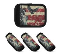 2 fundas para asa de equipaje, accesorios suaves y cómodos para maletas, Bandera del Día de los Presidentes de Estados Unidos y Lady Liberty, one sizex4