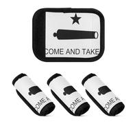 2 fundas para asa de equipaje, diseño de bandera de Texas Come and Take It, fundas de asa para bolsa de compras, Bandera de Texas Come and Take It, one sizex2