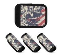 2 fundas para asa de equipaje, diseño de bandera soberana del cielo, identificación de bolsa de viaje de poliéster para maleta, bolsa de viaje