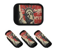 2 fundas para asa de equipaje para bolsa de viaje, Bandera del Día de los Presidentes de Estados Unidos y Lady Liberty, one sizex4