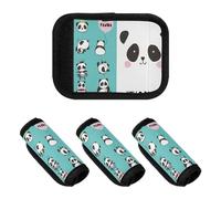 2 fundas para asa de equipaje, suaves y resistentes, accesorios para maletas, diseño de Hello Panda
