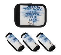 2 fundas para asa de equipaje, suaves y resistentes, para bolsa de viaje, Christian Faith Modern White, one sizex2