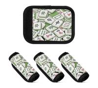 2 fundas para asa de equipaje, suaves y resistentes, para bolsa de viaje, Mahjong Chinese Green 1, one sizex2