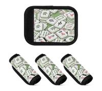 2 fundas para asa de equipaje, suaves y resistentes, para bolsa de viaje, Mahjong Chinese Green 2, one sizex4