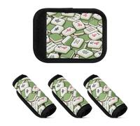 2 fundas para asa de equipaje, suaves y resistentes, para bolsa de viaje, Mahjong Chinese Green, one sizex2