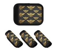 2 fundas para asa de equipaje, suaves y resistentes, para bolsa de viaje, Queen Bee Black Golden Vintage1, one sizex2