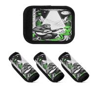 2 fundas para asa de equipaje, suaves y resistentes, para bolsa de viaje, Toca guitarra Sasquatch Camping Ufo Alien1, one sizex2