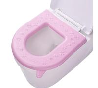 2 fundas para asiento de inodoro, calentador de asiento de inodoro, funda alargada para asiento de inodoro, cojín acolchado para asiento de inodoro, lavable o portátil
