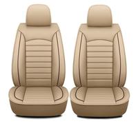 2 Fundas para Asientos de Coche, para Renault Clio 1.5 TDI 1990-2025 Dobladillos Elásticos, Compatibles con Airbags Laterales, Aptos para Lavadora,E Beige