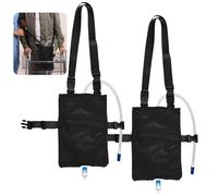 2 fundas para bolsas de catéter, capacidad de 2000 ml, correas ajustables, malla transpirable con cierre seguro para ancianos y uso médico