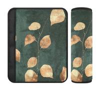 2 fundas para cinturón de seguridad, diseño de ramas de oro rosa, libera el estrés en tu cuello y hombros, almohadilla de hombro para bolsa