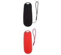 2 fundas para control remoto de TV Sky Q Touch, color negro y rojo.