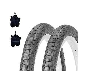 2 fundas para Kenda de 20 x 1.95 pulgadas (50-406) + habitaciones negras para bicicleta BMX, carretera, ciudad, bicicleta infantil