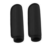 2 fundas para manijas de equipaje, color negro, protección suave, identificadores para maleta, carrito, avión, accesorios de viaje