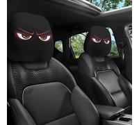 2 fundas para reposacabezas de coche, divertidas máscaras personalizadas para asiento de coche, protección de envoltura de máscara de esquí para decoración de asiento delantero de automóvil