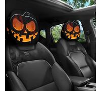 2 fundas para reposacabezas de coche, divertidas máscaras personalizadas para asiento de coche, protección de envoltura de máscara de esquí para decoración de asiento delantero de automóvil