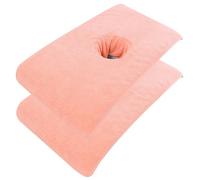 2 fundas para reposacabezas de mesa de masaje, 16 x 31, 5 pulgadas, sábanas suaves para mesa de masaje con orificio para la cara, altamente absorbentes, ergonómicas para salones de spa, hospitales