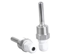 2 fundas para sondas de temperatura de 8 x 50 mm, de acero inoxidable, para sensores de temperatura, accesorios de sensores, manguitos