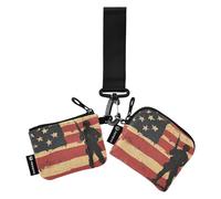 2 fundas para tarjetas de cambio para mujer, diseño de soldado del ejército de la guerra de Vietnam, con bolsillo con cremallera, para hombres y mujeres, paquete de 2, Varios colores, 4.13"(L) x 3.5