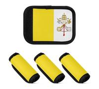 2 fundas protectoras para asa de equipaje, accesorio de asa de maleta para bolsa, mochila, equipaje, Bandera de la Ciudad del Vaticano, one sizex2