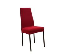 2*Fundas sillas de comedor Fundas for sillas de comedor con respaldo estrecho, funda de asiento elástica gruesa de poliéster for oficina, Hotel, restaurante, funda for silla de banquete(Wine Red)