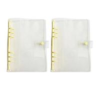 2 fundas transparentes de tamaño práctico de PVC para cuadernos pequeños, con páginas intercambiables, ideal para viajeros, cubierta transparente para planificadores