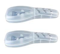2 fundas transparentes para maquinilla de afeitar de viaje, protector de afeitadora portátil para hombres, ajuste universal, afeitadoras manuales y eléctricas, organizador compacto transparente con