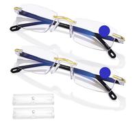 2 gafas bloqueadoras azules, gafas de enfoque automático autoajustables para la fatiga ocular con tecnología de visión dinámica, lentes HD para hombres y mujeres